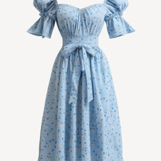 Amalfi Coast Linen Maxi Dress