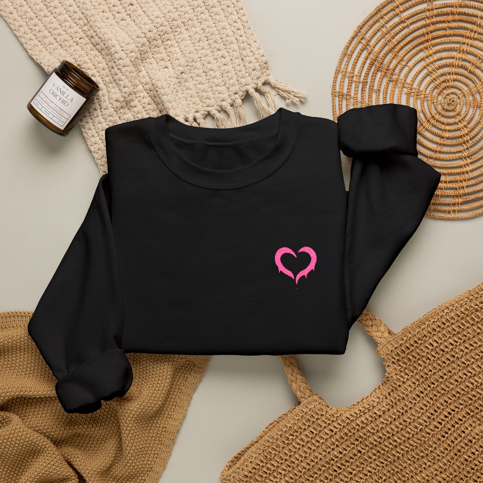 The Void Rains Upon Her Heart Embroidered Sweatshirt - Image 4